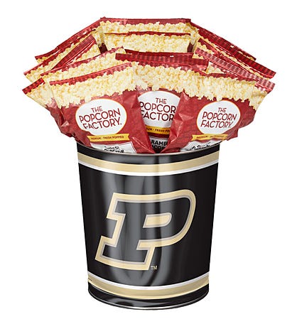 3 Gallon Purdue University 3-Flavor Popcorn Tins